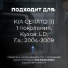 Kia CERATO (I). Кузова: LD 2004-2009 - на 4 двери