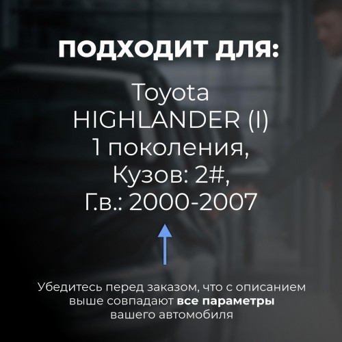 Toyota HIGHLANDER (I). Кузова: 2# 2000-2007 - на 4 двери Toyota HIGHLANDER (I). Кузова: 2# 2000-2007 - на 4 двери